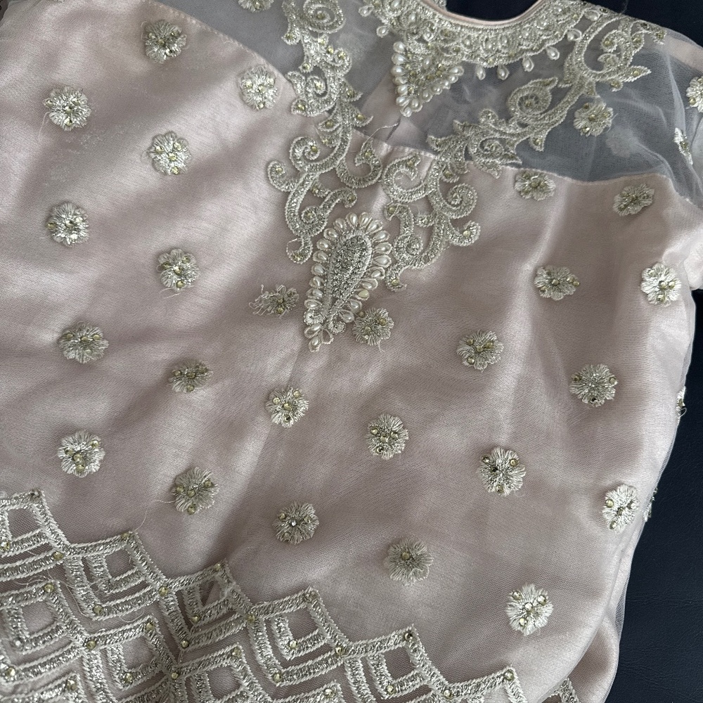 Taupe colored lehenga